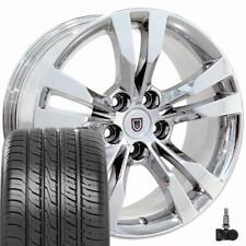 18 Inch Chrome 4717 Rims Tires Tpms Set Fit 2008-2013 Cadillac Cts 5x120