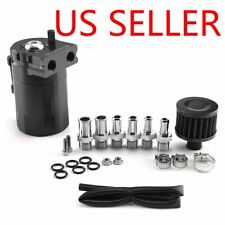 Oil Catch Can Kit Reservoir Baffled Tank With Breather Filter Universal Aluminum