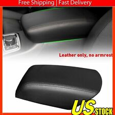 Fits 2011-2018 Ford Explorer Leather Console Lid Armrest Cover Black Stitch