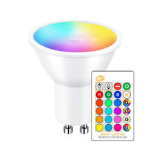 5w Gu10 Led Rgb Light Bulbs 16 Colors Changing Remote Spot Light Home Party Lamp