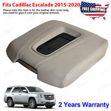 Fit Cadillac Escalade 2015-2020 Center Console Armrest Lid Vinyl Cover Shale Tan