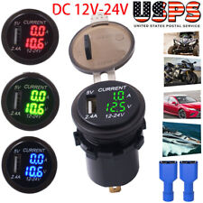 Led Digital Display Voltmeter Car Motorcycle Voltage Volt Gauge Panel Meter 12v