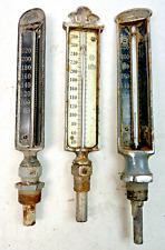 Antique Industrial Water Boiler Temperature Gauges - Lot Of 3