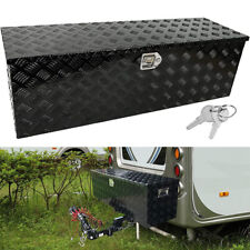 48x15x15 Black Aluminum Pickup Truck Trunk Bed Tool Box Trailer Storagelock