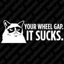 Grumpy Cat Wheel Gap Sucks Decal Sticker Jdm Honda Vw Stance Static Hellaflush