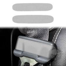 Grey Suede Leather Seat Safty Belt Buckle Cover Trim For Ford Mustang 15-23