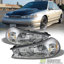 1998 1999 2000 Ford Contour Headlights Headlamps Replacement 98-00 Leftright