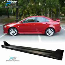 Fit 08-17 Mitsubishi Lancer Oe Style Pp Side Skirts Rocker Panel Extension
