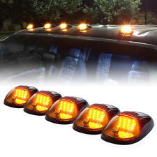 5 Pack Cab Roof Led Clearance Light Truck Marker Running Beacon Amber Fog Lamps