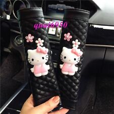 2pcsset Cute Girl Hello Kitty Auto Car Seat Belt Shoulder Pads Protector Cover