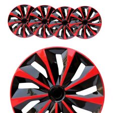 4pc Hubcaps For Toyota Camry Matrix Black Red Wheel Covers 16 Tire Hub Caps