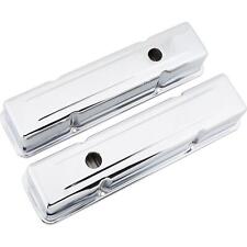 Tall Chrome Valve Covers For Small Block Chevy Stamped Steel Internal Baffles
