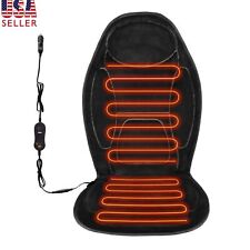 Universal 12v Heated Seat Cover Electric Car Seat Cushion Warm Soft Suede Black