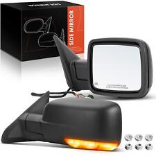 2x Textured Black Power Heated Towing Mirror W Power Folding For Dodge Ram 1500