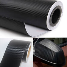 Stretch Adhesive Black 3d Texture Carbon Fiber Vinyl Tape Wrap Sticker Film Hd