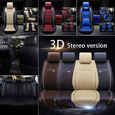 Luxury Auto Car Seat Cover Full Set Waterproof Leather Front Rear Cushion Covers