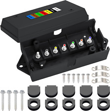 7 Way Trailer Junction Box Weatherproof 7 Pin Trailer Wiring Box 7 Color-coded