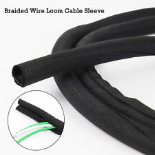 Split Wire Loom Braided Cable Sleeve Cover Wrap-resist Abrasionchewingheat Lot