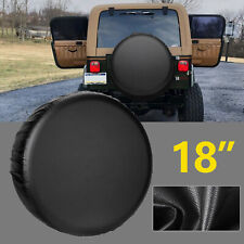 18inch Spare Tire Cover For Jeep Wrangler Black Leather Tire Cover 33- 35