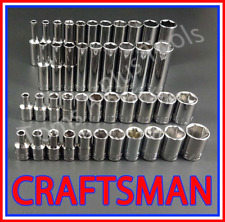 Craftsman 42pc Short Deep 14 Sae Metric Mm 6pt Ratchet Wrench Socket Set