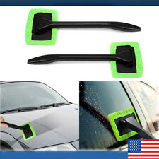 2 Pack Window Windshield Cleaning Tool Microfiber Car Wiper Cleaner Glass Brush