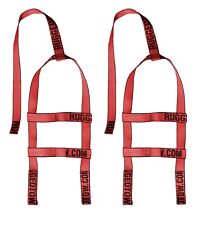 Small Demco Tow Dolly Basket Tire Straps With Loop Ends Fixed Red 1 Pair