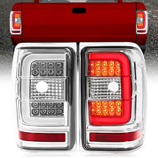 C Light Bar Led Tail Lights For Ford Ranger 2001-2011 Clear Lens Chrome Housing