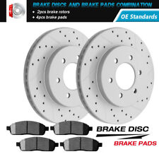 Front Drilled Brake Rotors Ceramic Pads For Ford F-150 Lincoln Mark Lt 6 Lug 4wd