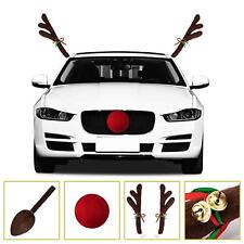Car Reindeer Antlers Nose Car Set Car Costume Auto Accessories Winter Holiday