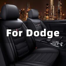 For Dodge Car 5 Seat Covers Full Set Pu Leather Front Rear Cushion Full Surround