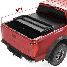 5ft Tonneau Cover For 2005-2015 Toyota Tacoma Soft Tri-fold Truck Bed Cover