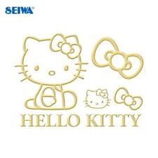 Hello Kitty Car Decals Stickers Rear Window Embossed Gold Emblem 1 Pack Kt546