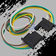 4-pin Plug Trailer Light Wiring Harness Extension 18 Awg Flat Wire Connector 1ft