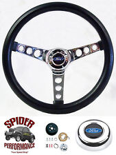 78-91 Bronco Ford Pickup Steering Wheel Blue Oval 13 12 Classic Chrome