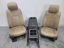 2011-2016 Ford F250 Lariat Tan Leather Front Row Bucket Seats Wconsole 11 12 13