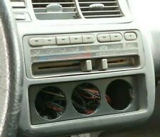 3 Gauge Pod Plate Radio Single Din Triple 52mm Civic Del Sol Crx Honda Stereo