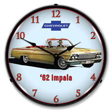1962 Impala Convertible Lighted Backlit Led Clock Gm Licensed Free Shipping