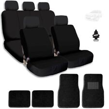 New Black Cloth Car Truck Seat Covers With Mats Universal Full Set For Jeep
