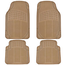 4pc Rubber Liner For Toyota Camry Floor Mats Beige All Weather Semi Custom Fit
