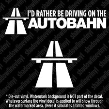 2 Autobahn Vinyl Decal Sticker Euro Germany Motorway Sign Symbol Nurburgring