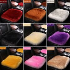 18x18 Inch Sheepskin Car Front Seat Cover Pad Faux Wool Seat Cushion Winter Warm