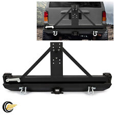 Rear Bumper W Tire Carrier 2 Hitch Receiver For Jeep Cherokee Xj 1984-2001