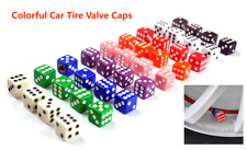 4x Gem Dice Tirewheel Stem Air Valve Caps Set Colorful For Car Truck Dust Cover
