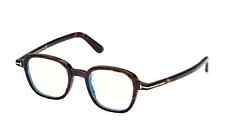 Tom Ford Tf5837-b Tortoise 052 Plastic Eyeglasses Frame 46-20-145 Blue Blocking