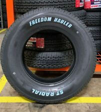 1 New St 20575r15 White Letter Freedom Hauler Trailer Tires 8 Ply 205 75 15 St