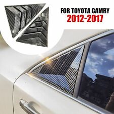 Carbon Fiber Side Window Louver Shutter Cover Trim For Toyota Camry 2012-2017