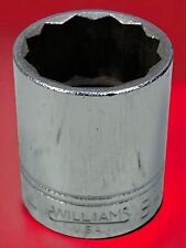 Williams Tools 34 Chrome Socket 12pt 38 Drive Made In Usa B-1224