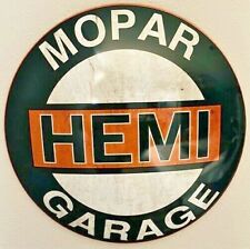 Mopar Garage Hemi 15 Domed Metal Sign
