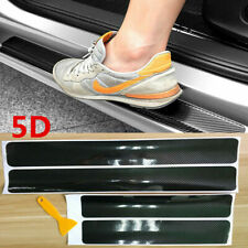 Car Interior Accessories Door Sill Scuff Cover Carbon Fiber Vinyl Wrap Sticker