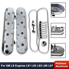 For Ls Ls1 Ls2 Ls3 Gm Polished Aluminum Tall Valve Covers With Coil Mounts